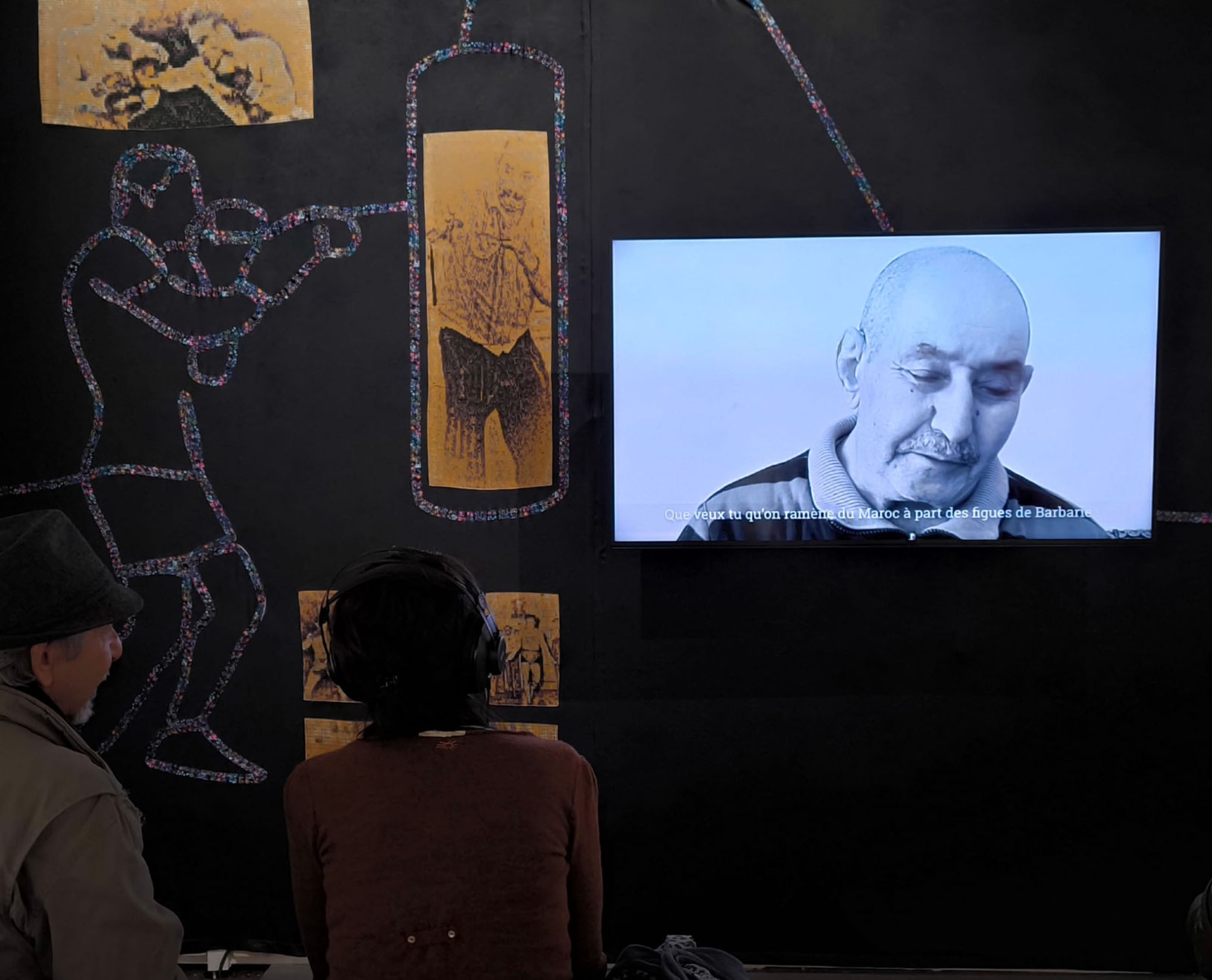 Installation au Mucem de Fatima MAZMOUZ "Ba Arob"